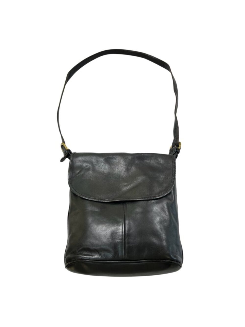 Coach Vintage Whitney Flap Black Leather Crossbody Bag